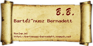 Bartánusz Bernadett névjegykártya